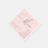 Baby Girl in Bloom - Stoffig Roze Baby shower Serv Servet (Hoek)