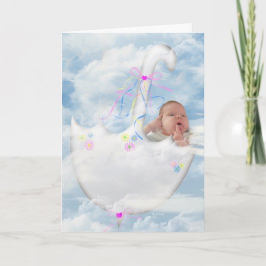 Baby Girl in Clouds Kaart (Voorkant)