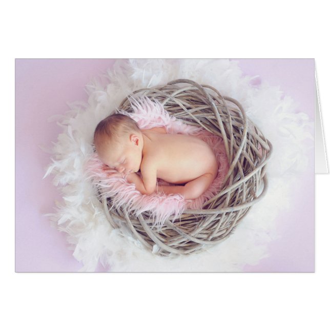 Baby Girl in haar nest (Voorkant Horizontaal)