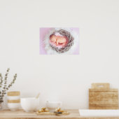 Baby Girl in haar nest Poster (Keuken)