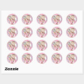 Baby Girl Jouw foto hier Ronde Sticker (Vel)