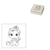 Baby Girl Jumpsuit kleuren Rubberstempel (Gestempeld)