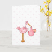 Baby Girl-kaart Kaart (Gele Bloem)