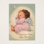 Baby Girl-katholieke begrafenis Memorial Heilige K Visitekaartje (Voorkant)