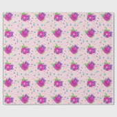 Baby Girl Kawaii Octopus Cadeaupapier (Vlak)