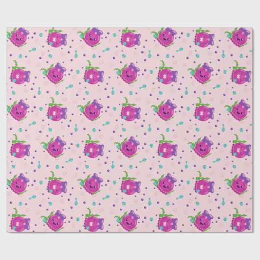 Baby Girl Kawaii Octopus Cadeaupapier (Vlak)