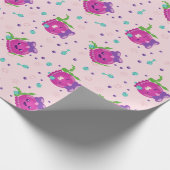 Baby Girl Kawaii Octopus Cadeaupapier (Hoek)