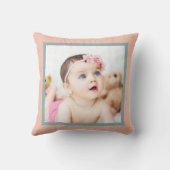 Baby Girl Keepomwille Foto Birth Stats Kussen (Achterkant)