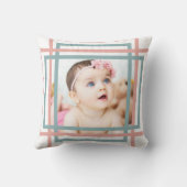 Baby Girl Keepomwille Foto Birth Stats Kussen (Achterkant)