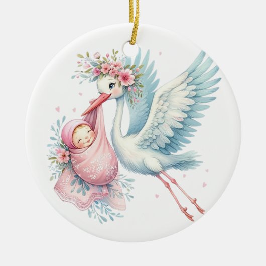 Baby Girl Keramisch Ornament (Voorkant)