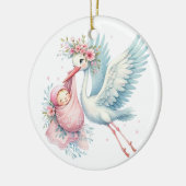 Baby Girl Keramisch Ornament (Links)