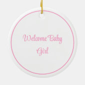 Baby Girl Keramisch Ornament (Achterkant)