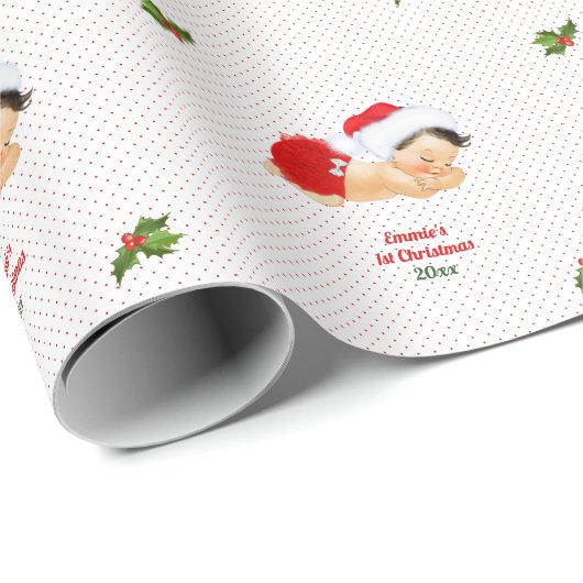 Baby Girl-kerstkerstkerstkerstkerstkerstkerstkerst Cadeaupapier (Rol Hoek)
