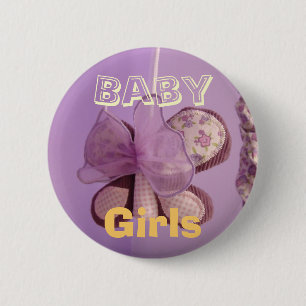 Baby Girl knoppen Lavendel Vlinder Mobiel Ronde Button 5,7 Cm
