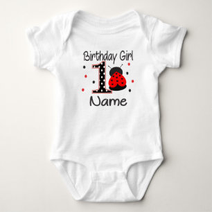 Baby Girl Ladybug 1st Birthday Bodysuit - Persoonl