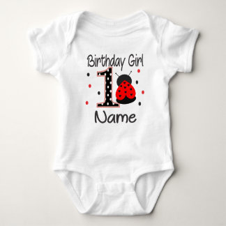 Baby Girl Ladybug 1st Birthday Bodysuit - Persoonl