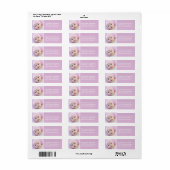 Baby Girl Lavender Photo Return Address Etiket (Full Sheet)