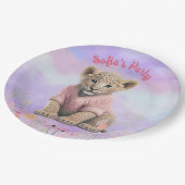 Baby Girl Leopard Party Paper Bord (Gekanteld)
