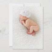 Baby Girl Lijst geboorteaankondiging - Roze Aankondiging (Achterkant)