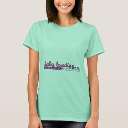 Baby Girl Loading Zwangere Shirt (Voorkant)
