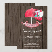 Baby Girl Long Distance Shower by Mail Invitation Kaart (Voorkant / Achterkant)