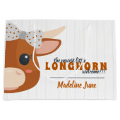 Baby Girl Longhorn Burnt Sinaasappel Groot Cadeauzakje (Voorkant)