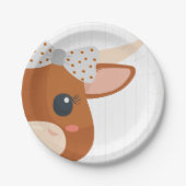 Baby Girl Longhorn verbrand Oranje Baby shower Papieren Bordje (Voorkant)
