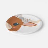Baby Girl Longhorn verbrand Oranje Baby shower Papieren Bordje (Gekanteld)