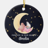 Baby Girl Memorial Forever in ons hart Kerstmis Keramisch Ornament (Voorkant)