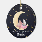 Baby Girl Memorial Forever in ons hart Kerstmis Keramisch Ornament (Links)
