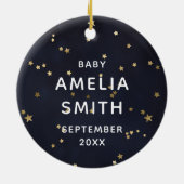 Baby Girl Memorial Forever in ons hart Kerstmis Keramisch Ornament (Achterkant)