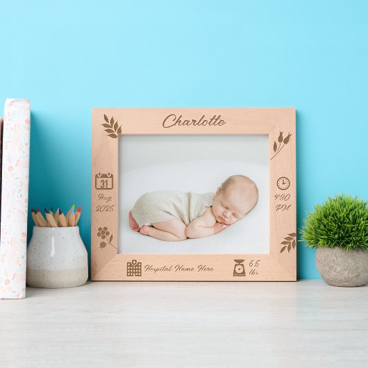 Baby Girl Memory Lijst | Horizontaal | DP7 Gegraveerde Lijstjes