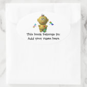 BABY GIRL MET 4 DRAGONFLIES OPSTARTEN OVALE STICKER (Tas)