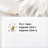 BABY GIRL MET 9 BUTTERFLIES OPSTARTEN ETIKET (Insitu)