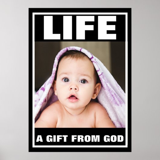 BABY GIRL MET BLANKET VOOR PRO-LIFE POSTER (Voorkant)