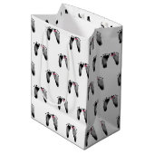 Baby Girl met voetafdrukken Middelgrote cadeau Medium Cadeauzakje (Voorkant Gekanteld)