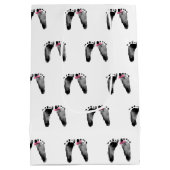 Baby Girl met voetafdrukken Middelgrote cadeau Medium Cadeauzakje (Achterkant)