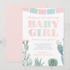 Baby Girl Mexican Taco Bout of Fiesta Baby shower Kaart