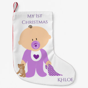 Baby Girl Mijn eerste kerststop op maat Kleine Kerstsok