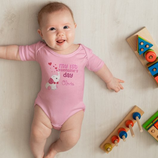Baby Girl Mijn eerste Valentijnsdag op maat Romper