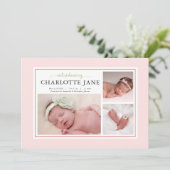 Baby Girl minimalist 3 Aankondiging van geboorte f (Staand voorkant)