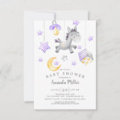 Baby Girl Mobile Pony Baby shower Kaart (Voorkant)