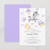 Baby Girl Mobile Pony Baby shower Kaart (Voorkant / Achterkant)