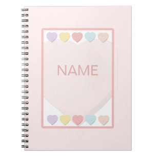 Baby Girl Name Pink Hearts notebook Notitieboek