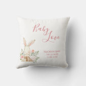Baby Girl Name Script Baby Love Keepomwille Throw Kussen (Achterkant)