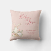 Baby Girl Name Script Baby Love Keepslag Kussen (Achterkant)