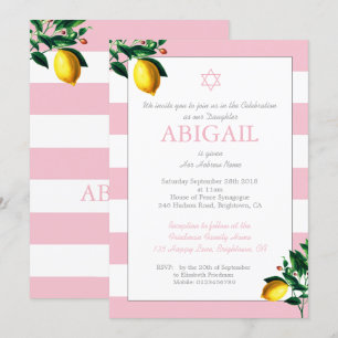 Baby Girl Naming Ceremony Lemons Joods Hebreeuws Kaart