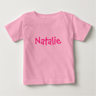 Baby Girl Natalie  roze tekst
