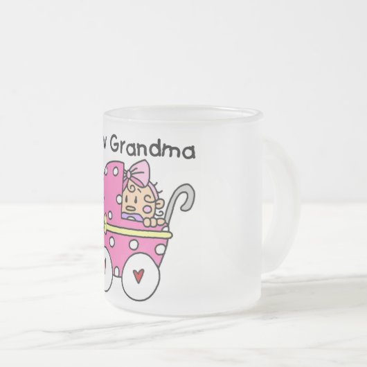 Baby Girl New Grandma T-shirts en cadeautjes Matglas Koffiemok (Voorkant rechts)