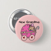 Baby Girl New Grandma T-shirts en cadeautjes Ronde Button 5,7 Cm (Voorkant /achterkant)